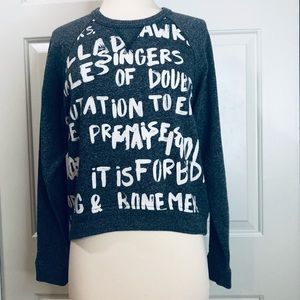 Rag & Bone Jean Graffiti Scoop Neck Sweater Size M